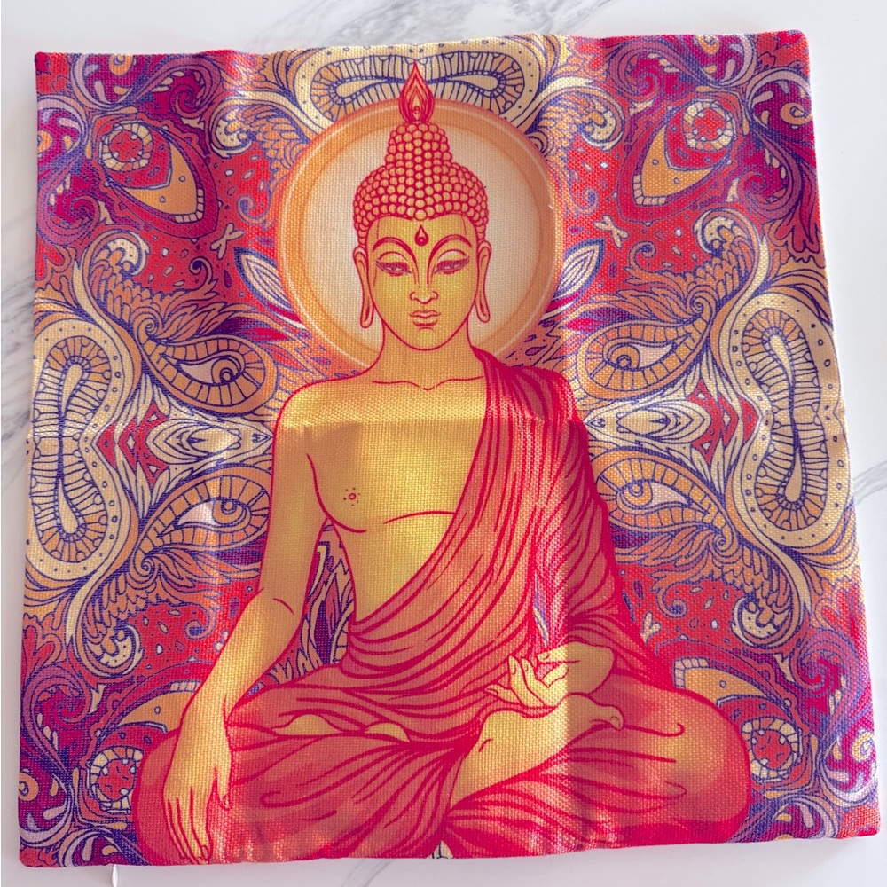 Vibrant Buddha Pillow Cover